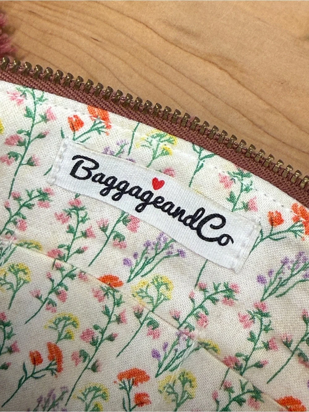 Anthropologie Blush Pink Textured Tassel Essential Oil Bag